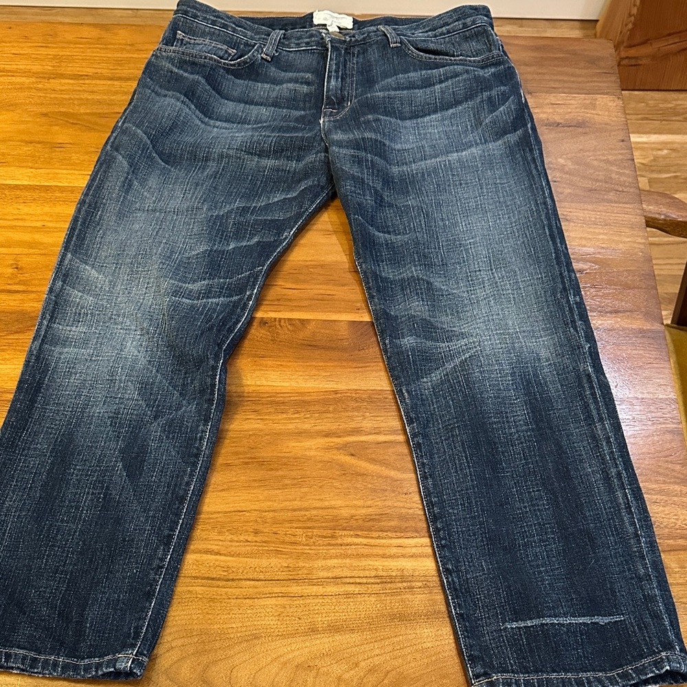Current Elliott “The Boyfriend”  cropped boyfriend jeans
